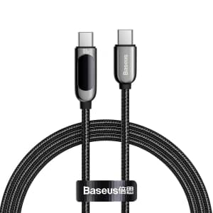 Baseus USB-C auf USB-C Display-Kabel, Power Delivery, 100W, 1m (schwarz)
