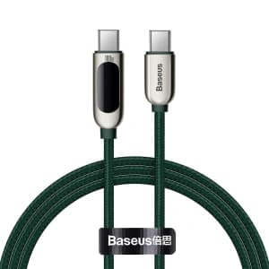 Baseus USB-C auf USB-C Display Kabel, Power Delivery, 100W, 1m (grün)