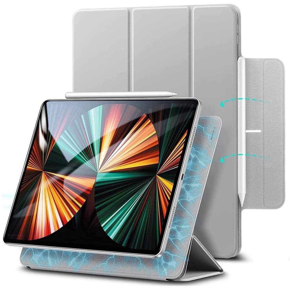 ESR Apple Tasche Rebound Magnetic iPad Pro 12.9 2020/2021 (2. und 3. Generation) Silber Grau - 1