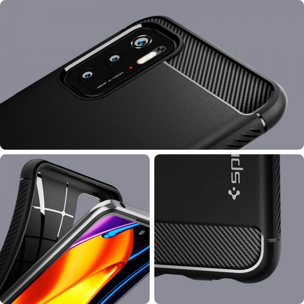Spigen Rugged Armor Pocophone M3 Pro 5G/Redmi Note 10 5G Matte Black - 10
