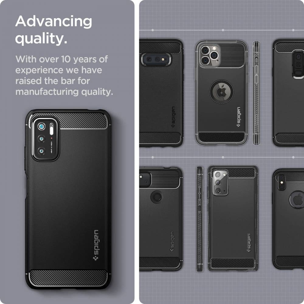 Spigen Rugged Armor Pocophone M3 Pro 5G/Redmi Note 10 5G Matte Black - 11