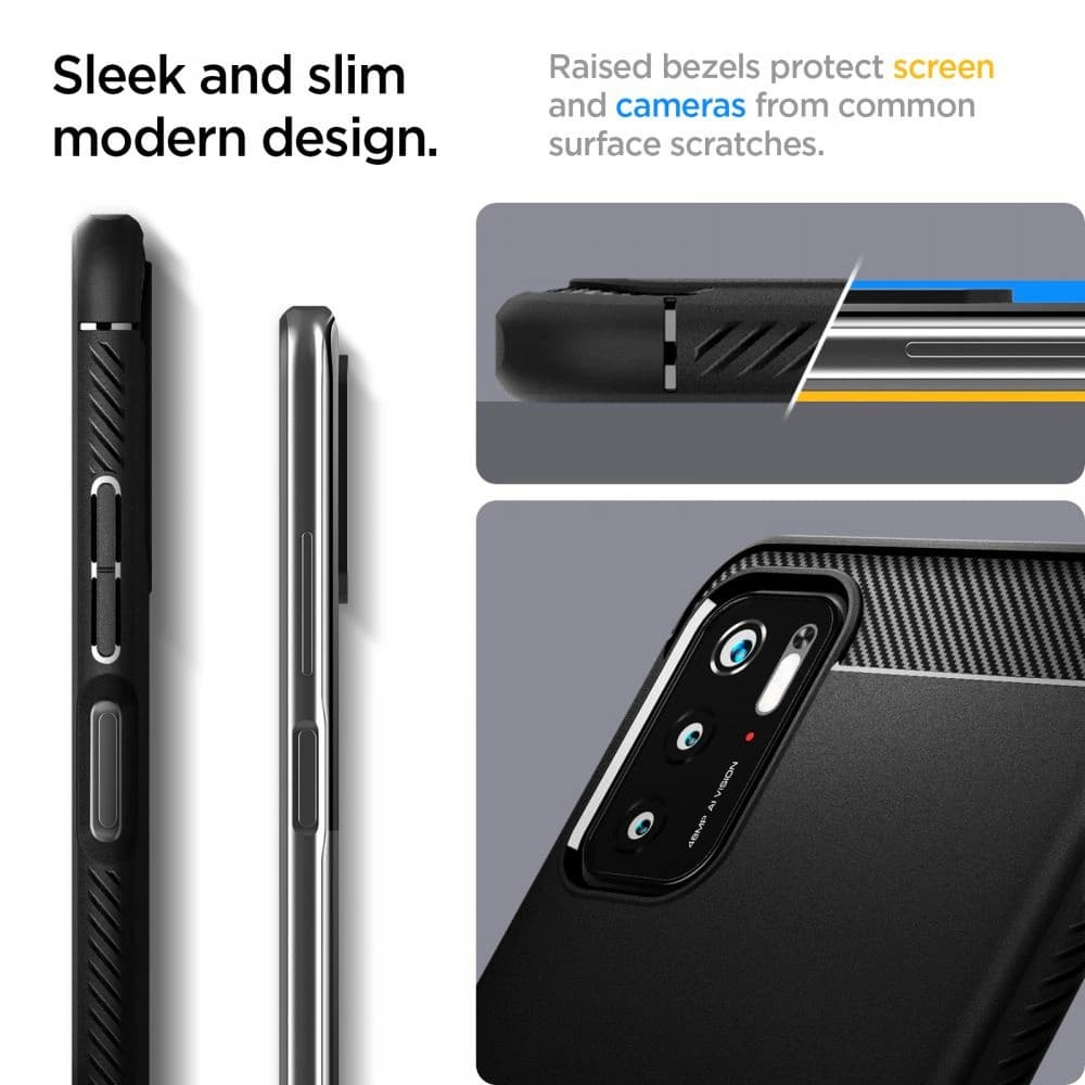Spigen Rugged Armor Pocophone M3 Pro 5G/Redmi Note 10 5G Matte Black - 13