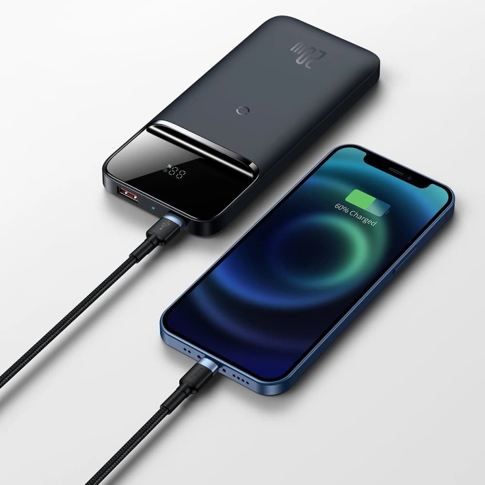 Baseus Powerbank Magnetic mit induktivem Laden, 10000mAh, 20W, USB + USB-C (blau) - 7