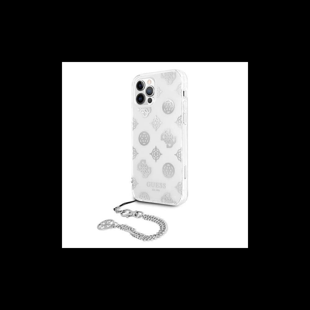 Guess Apple Tasche GUHCP12LKSPESI iPhone 12 Pro Max silber/silberne Hartschale Peony Chain Collection - 2