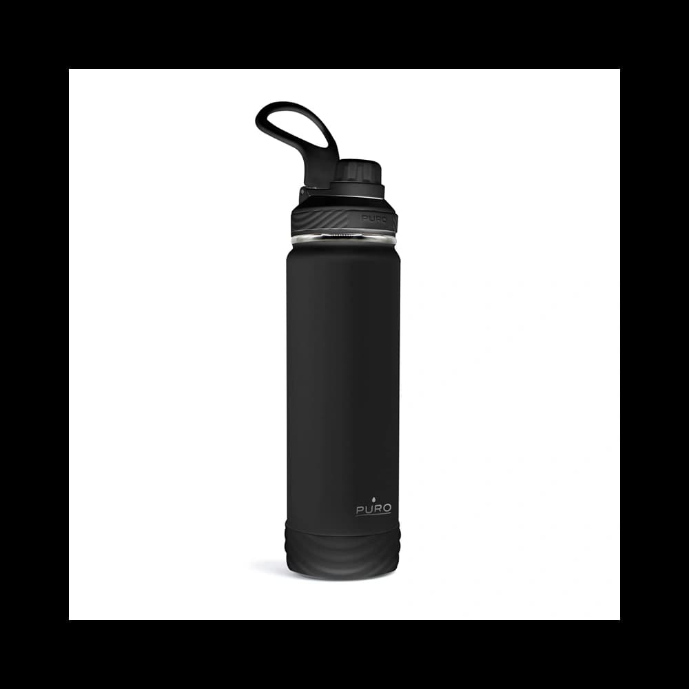 PURO Outdoor-Edelstahl-Thermoflasche 750 ml (Schwarz) - 1