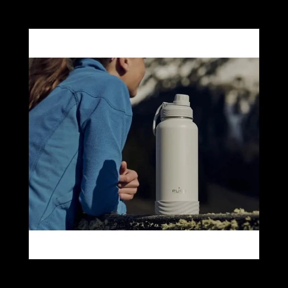 PURO Outdoor-Edelstahl-Thermoflasche 750 ml (Schwarz) - 4