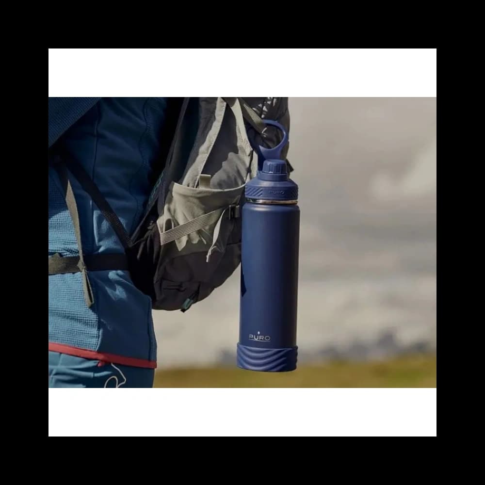 PURO Outdoor-Edelstahl-Thermoflasche 750 ml (Dunkelblau) - 6