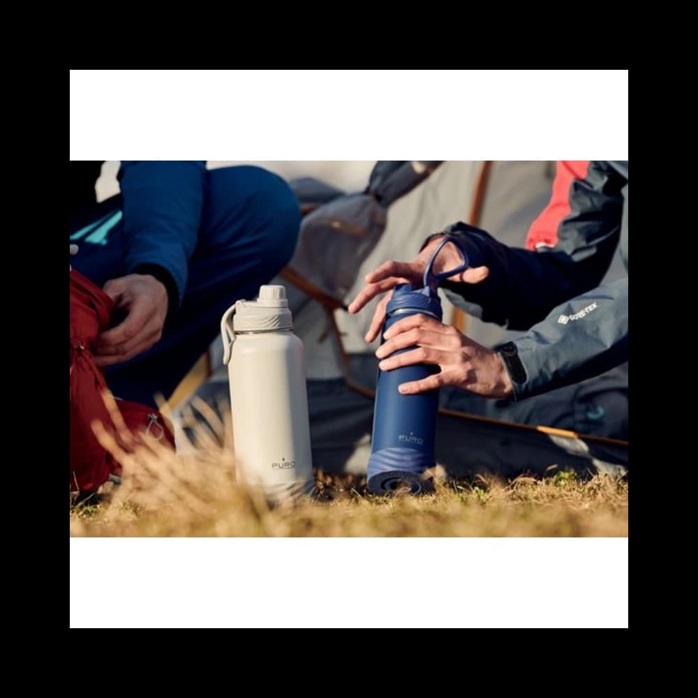 PURO Outdoor-Edelstahl-Thermoflasche 750 ml (Dunkelblau) - 7