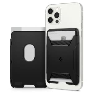 Spigen Rugged Armor Magsafe Universal Magnetic Card Wallet Black