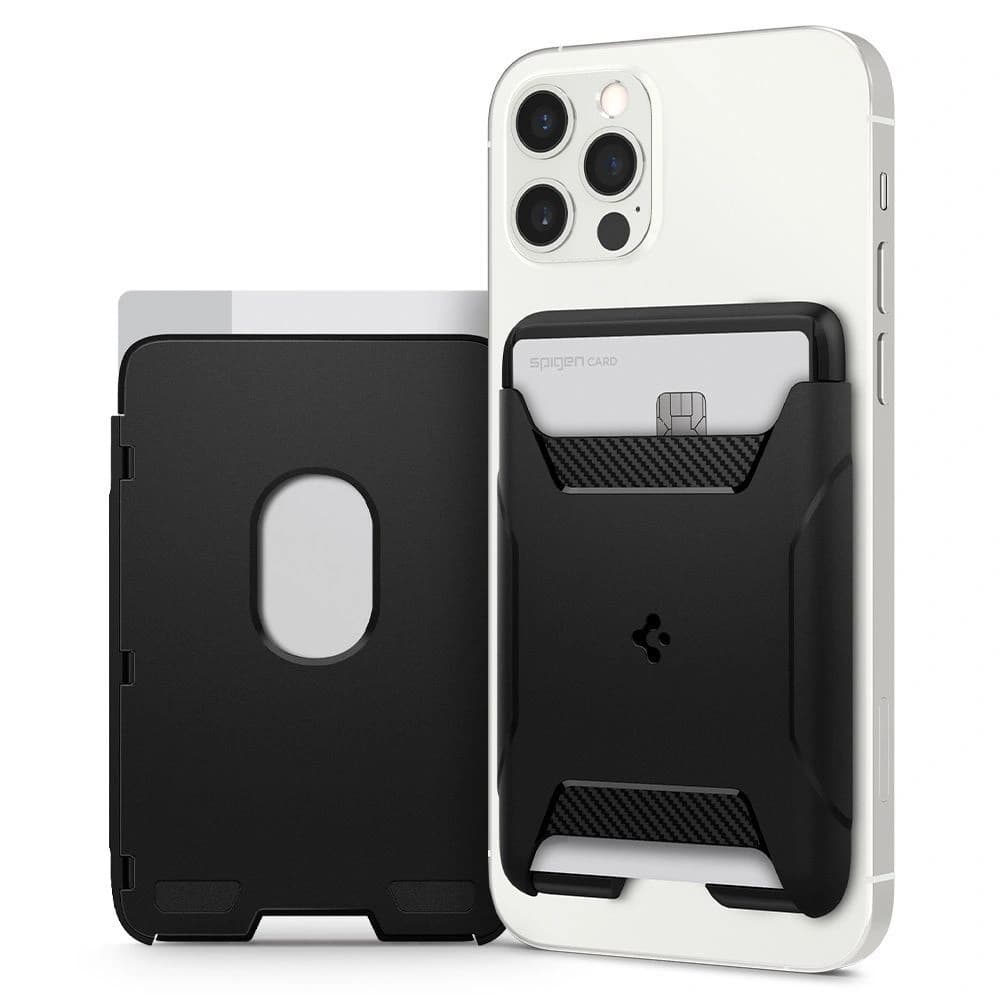 Spigen Kartentasche Rugged Armor MagSafe Universal Magnetic Card Wallet Schwarz - 1