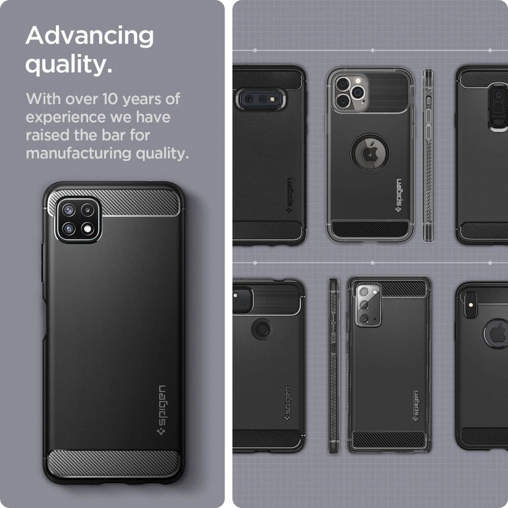 Spigen Rugged Armor Samsung Galaxy A22 5G Matte Black - 4