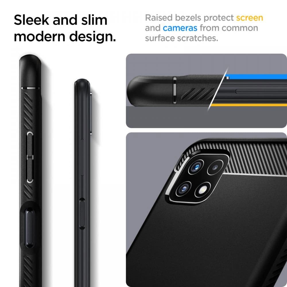 Spigen Rugged Armor Samsung Galaxy A22 5G Matte Black - 6