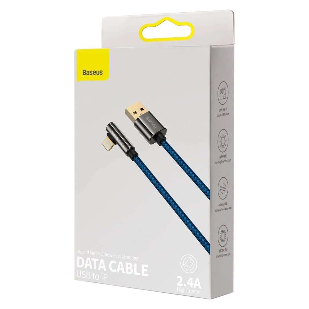Cable USB to Lightning Baseus Legend Series, 2.4A, 1m (blue) - 10