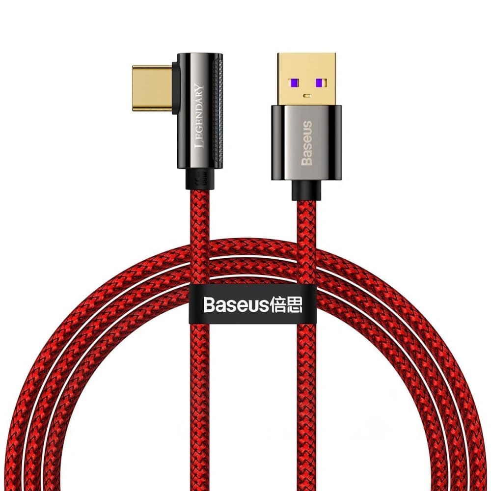 Baseus USB-zu-USB-C-Winkelkabel Legend Series, 66W, 1m (rot) - 1