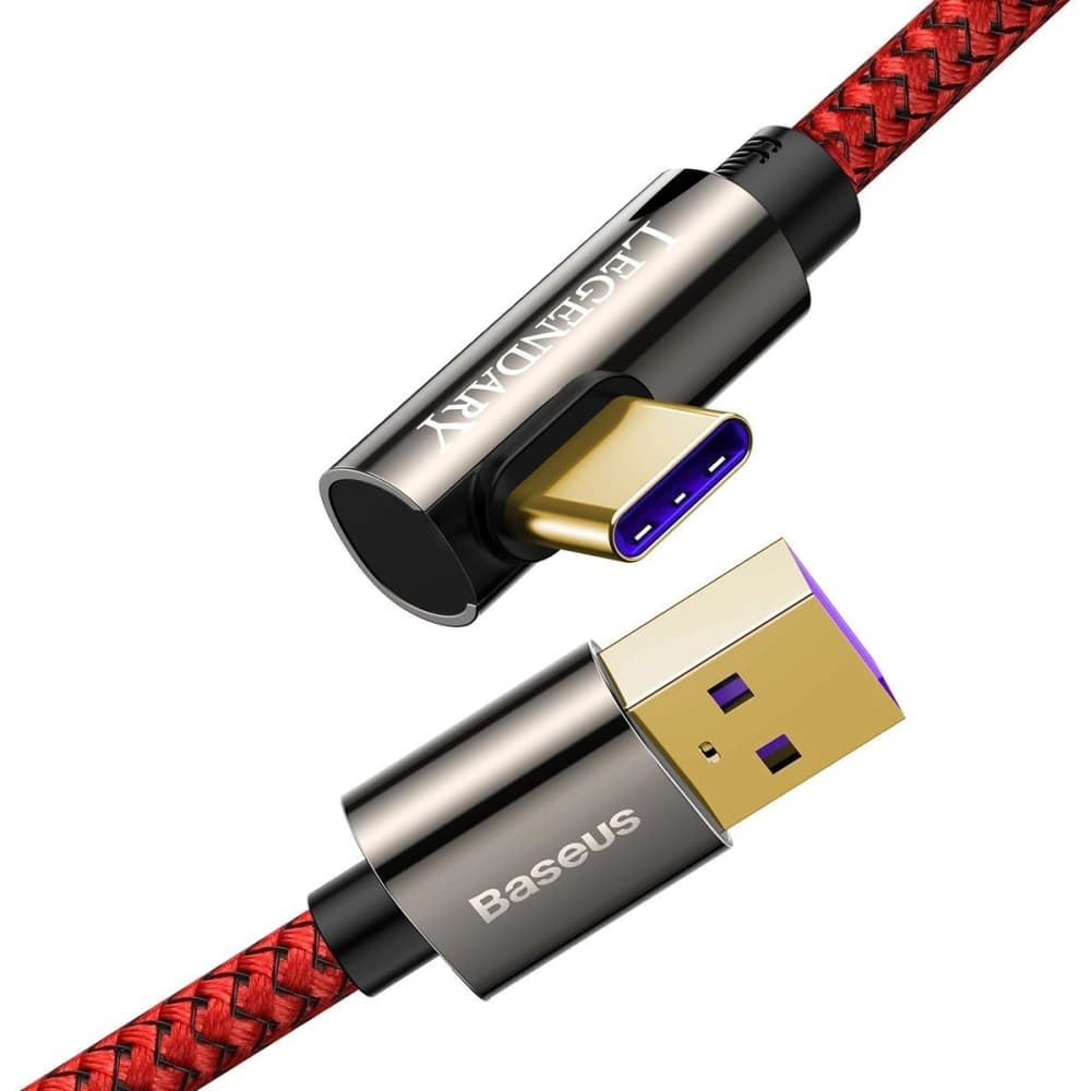Baseus USB-zu-USB-C-Winkelkabel Legend Series, 66W, 1m (rot) - 2