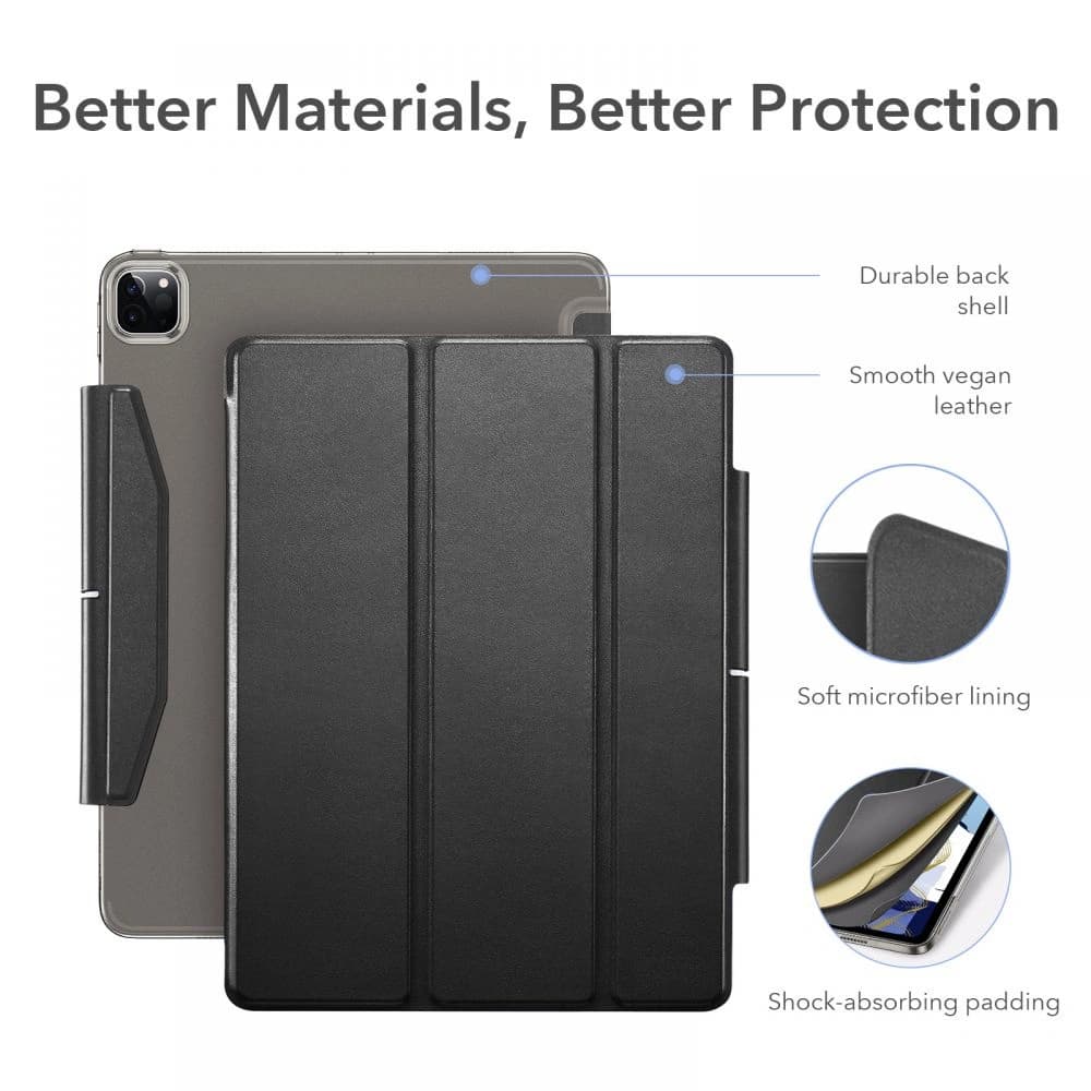 ESR Ascend Trifold & Tempered Glass Apple iPad Pro 11 2021 Black - 2
