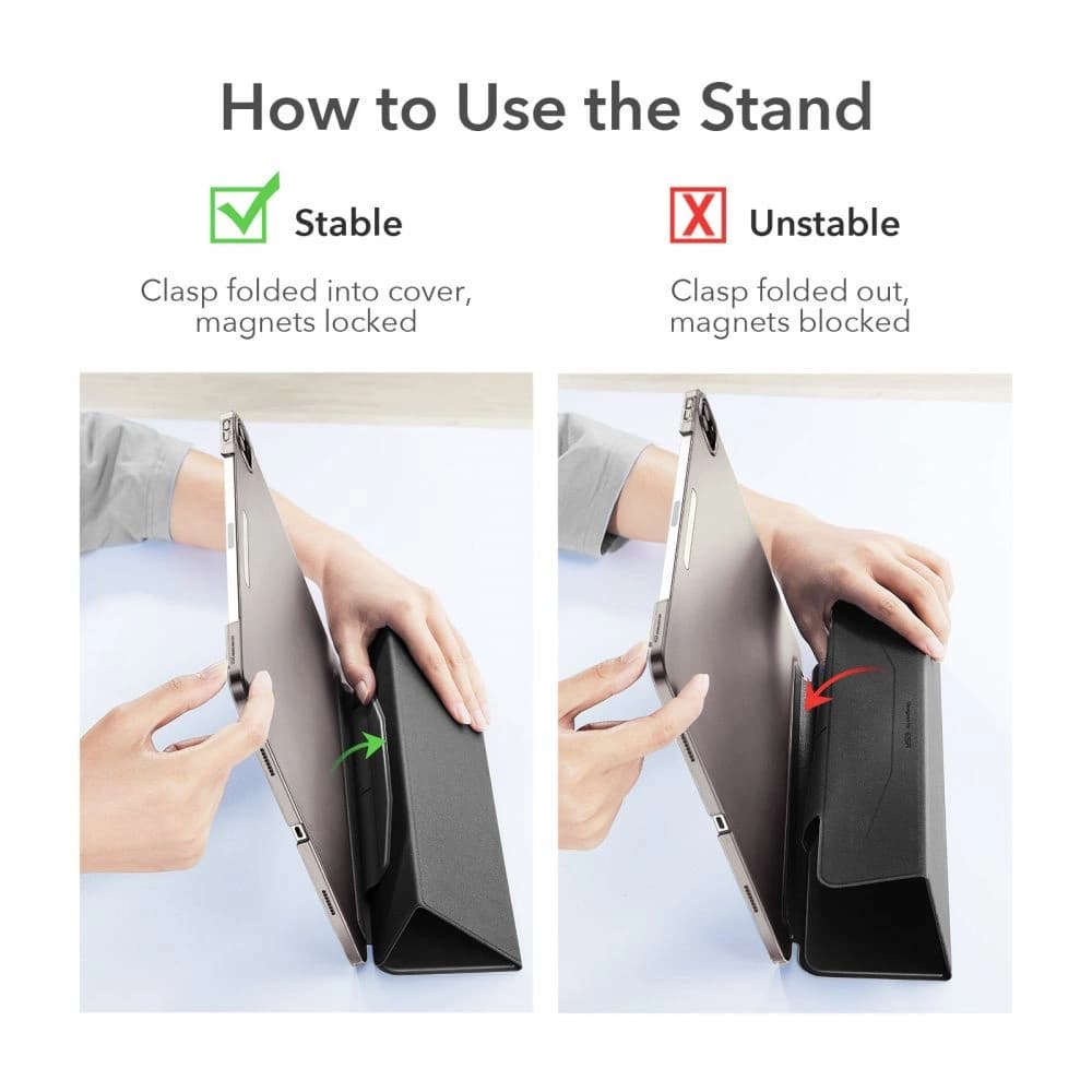 ESR Ascend Trifold & Tempered Glass Apple iPad Pro 11 2021 Black - 7