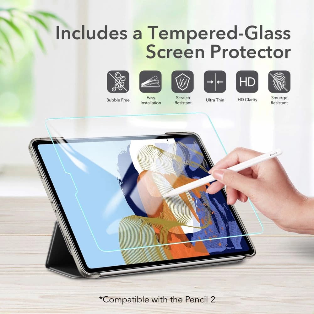 ESR Ascend Trifold & Tempered Glass Apple iPad Pro 11 2021 Black - 9