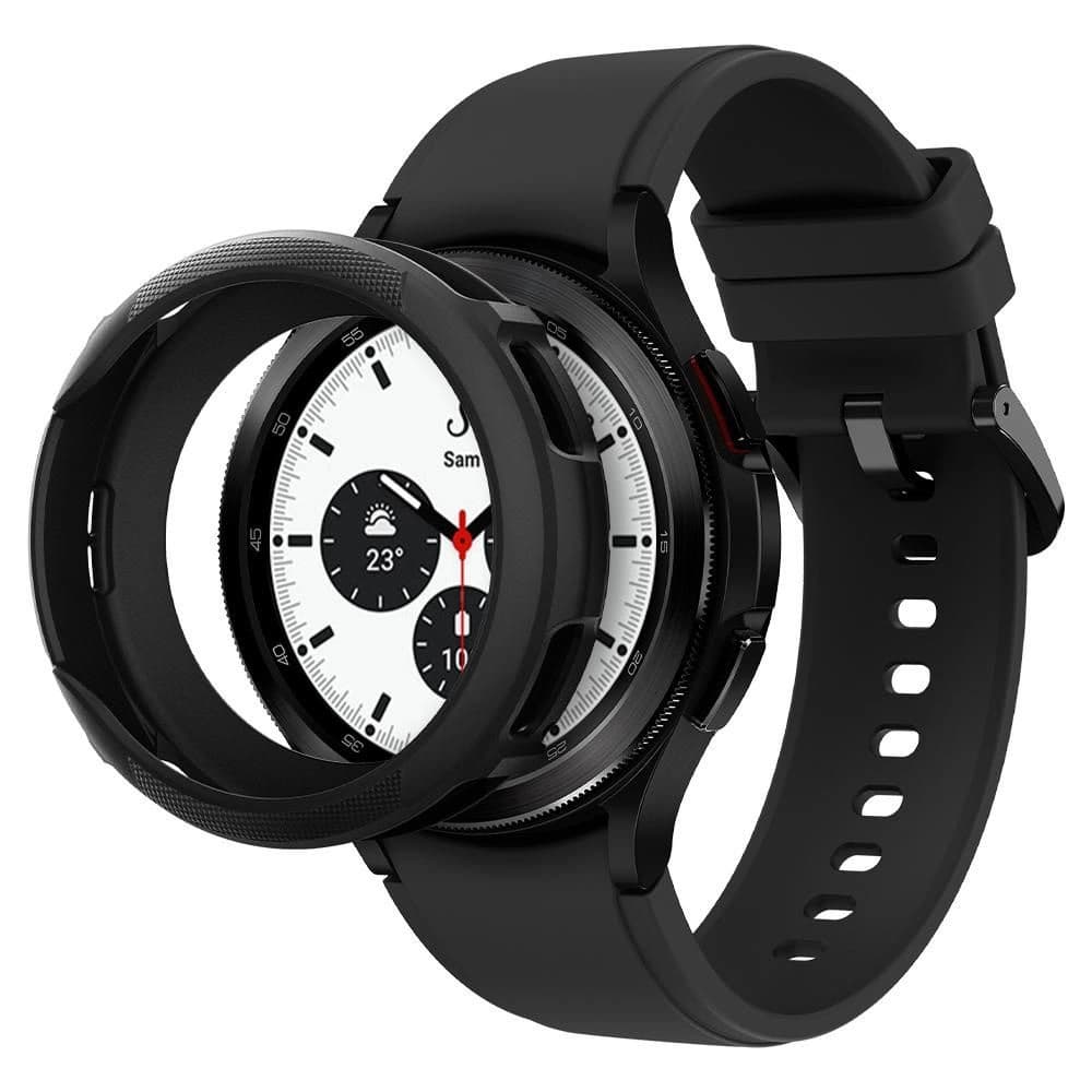 Spigen Samsung Gehäuse Liquid Air Galaxy Watch4 Classic 46mm Matt Schwarz - 1