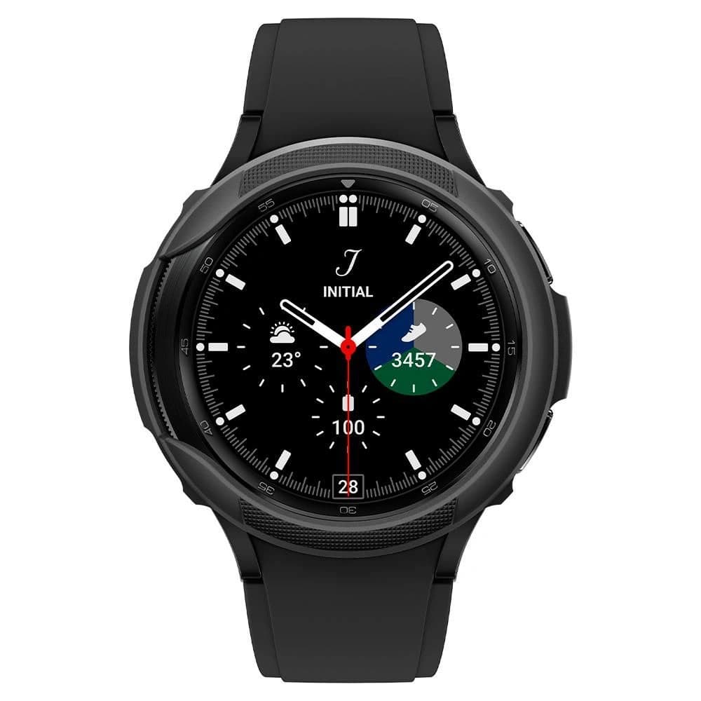 Spigen Samsung Gehäuse Liquid Air Galaxy Watch4 Classic 46mm Matt Schwarz - 4
