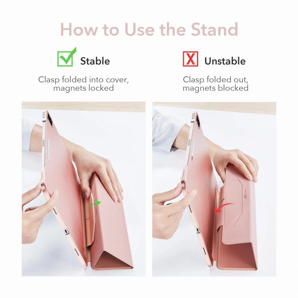 ESR Ascend Trifold & Tempered Glass Apple iPad Pro 11 2021 (3. generacji) Rose Gold - 4