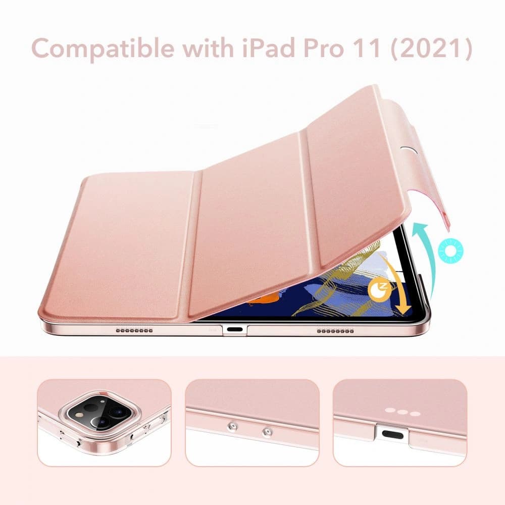 ESR Ascend Trifold & Tempered Glass Apple iPad Pro 11 2021 (3. generacji) Rose Gold - 6