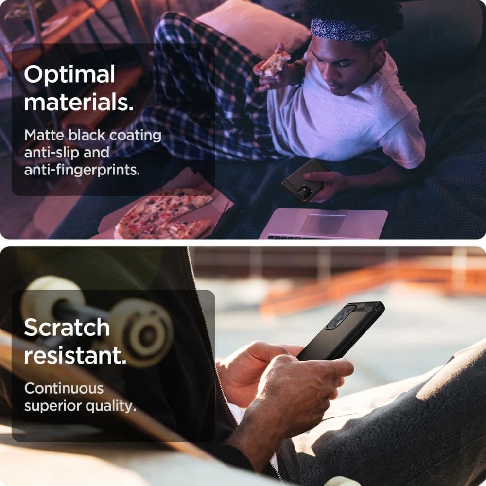 Case Spigen Rugged Armor Realme GT 5G Matt Schwarz - 5