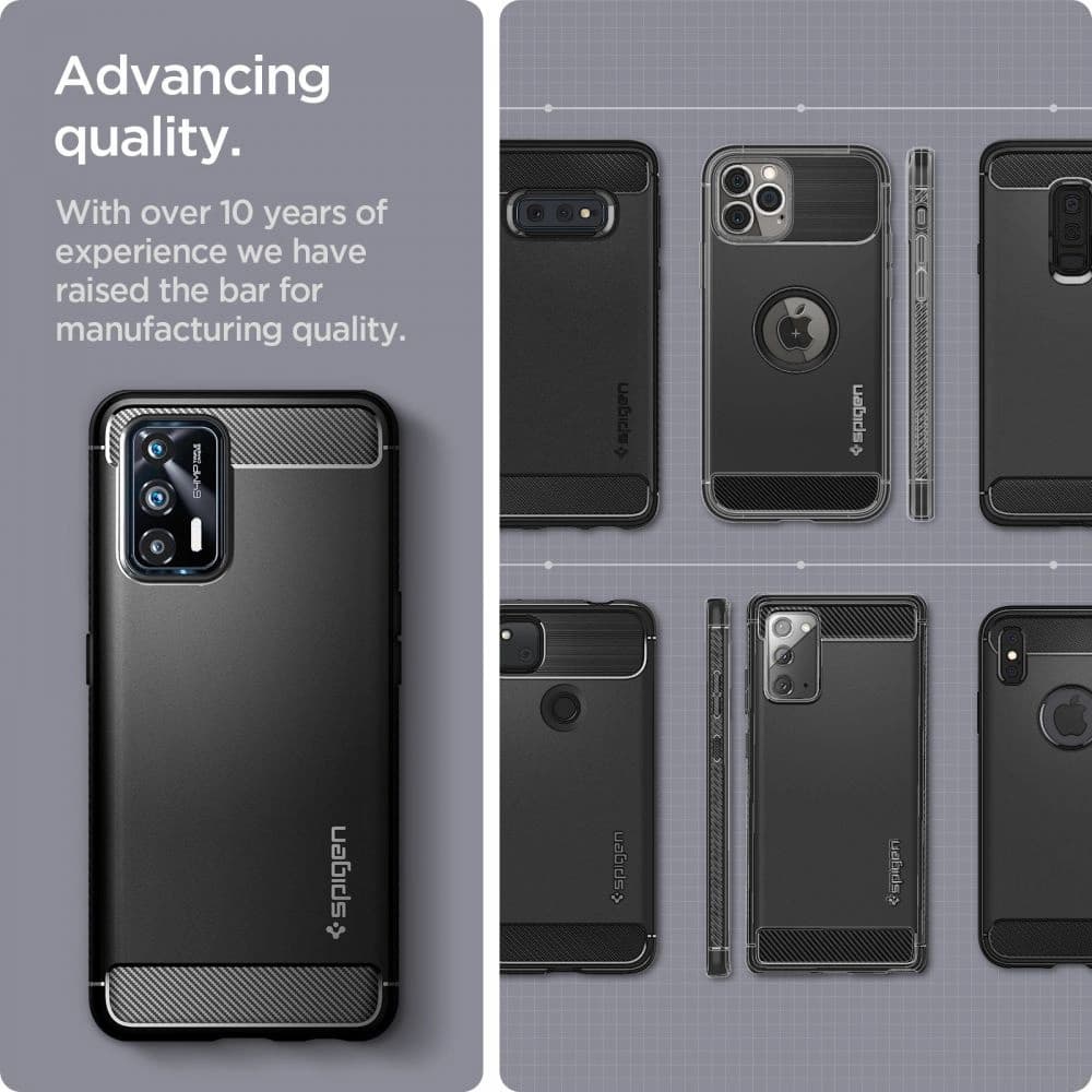 Case Spigen Rugged Armor Realme GT 5G Matt Schwarz - 6