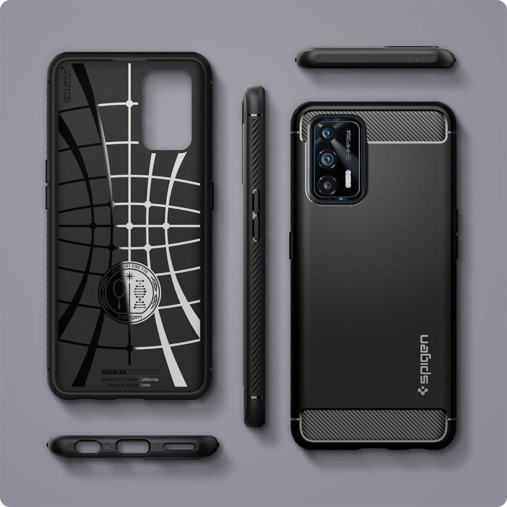 Case Spigen Rugged Armor Realme GT 5G Matt Schwarz - 7