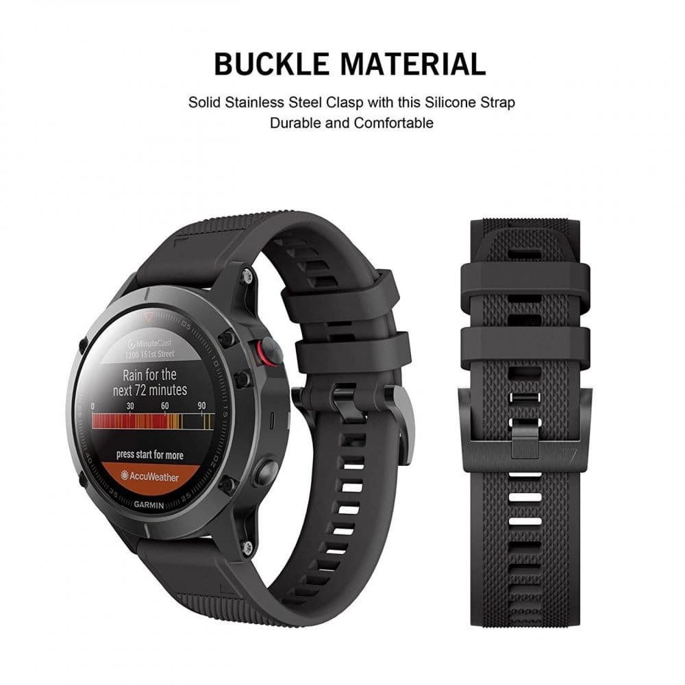 Tech-Protect Smooth Garmin Fenix 3/3 HR/5X/5X Plus/6X/6X Pro/7X Black - 2