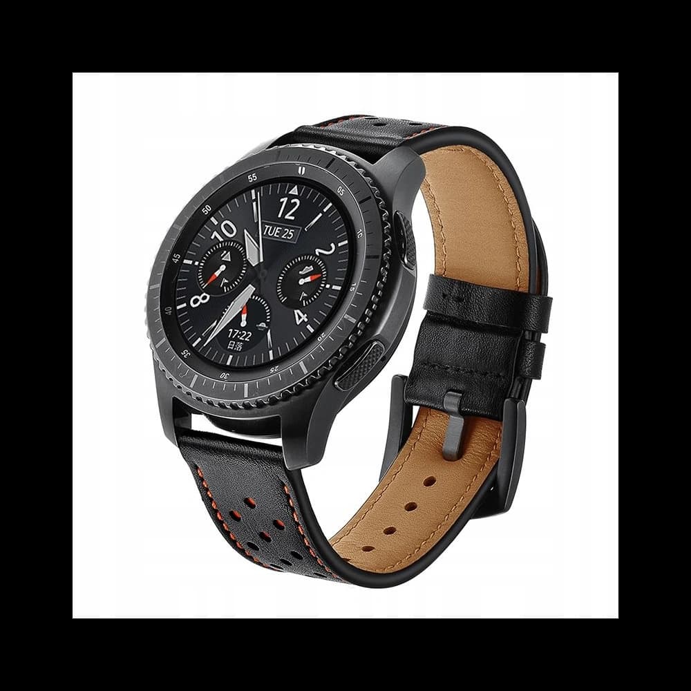 Tech-Protect Leder Samsung Gear S3 Schwarz - 1