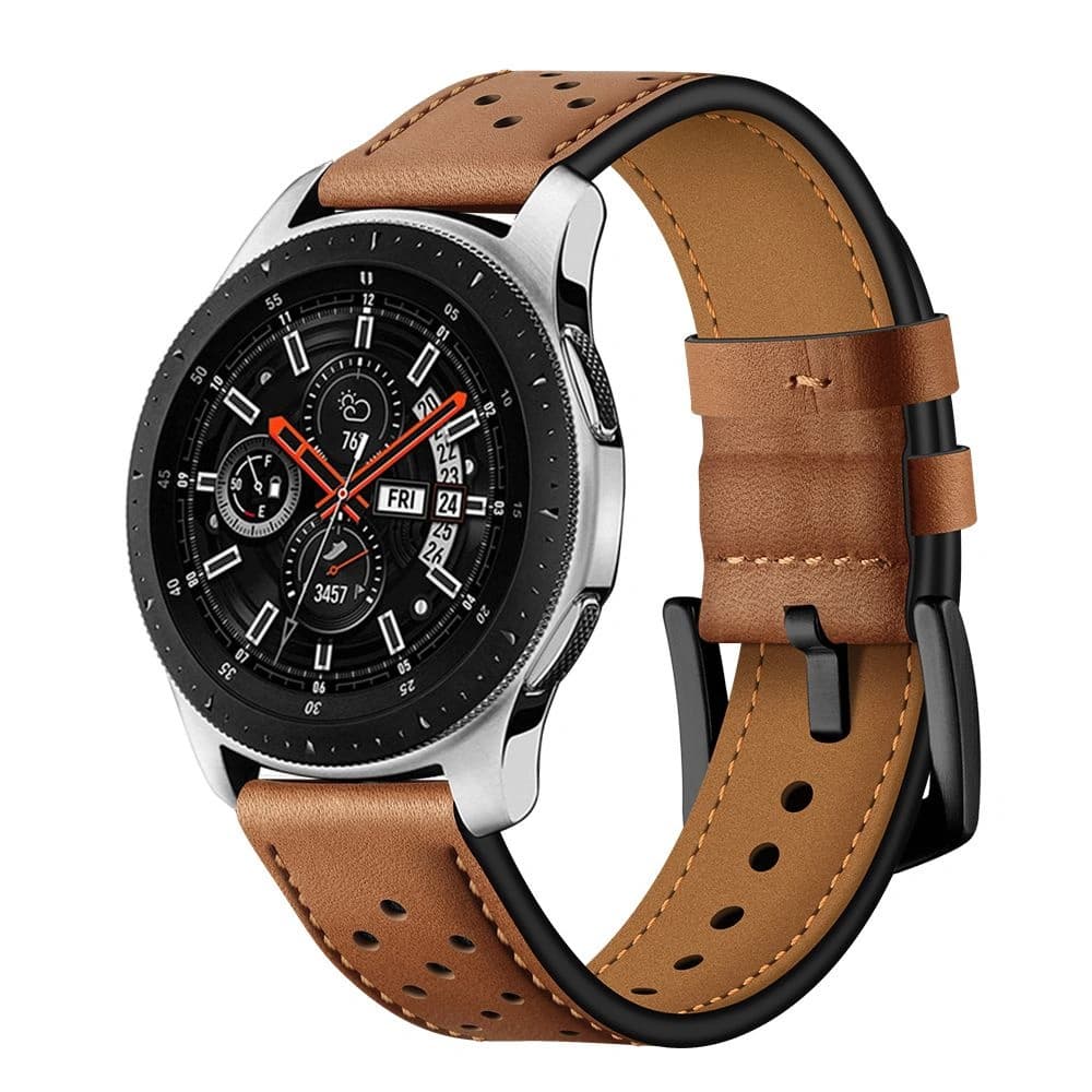 Tech-Protect Leder Samsung Galaxy Watch 46mm Braun - 1