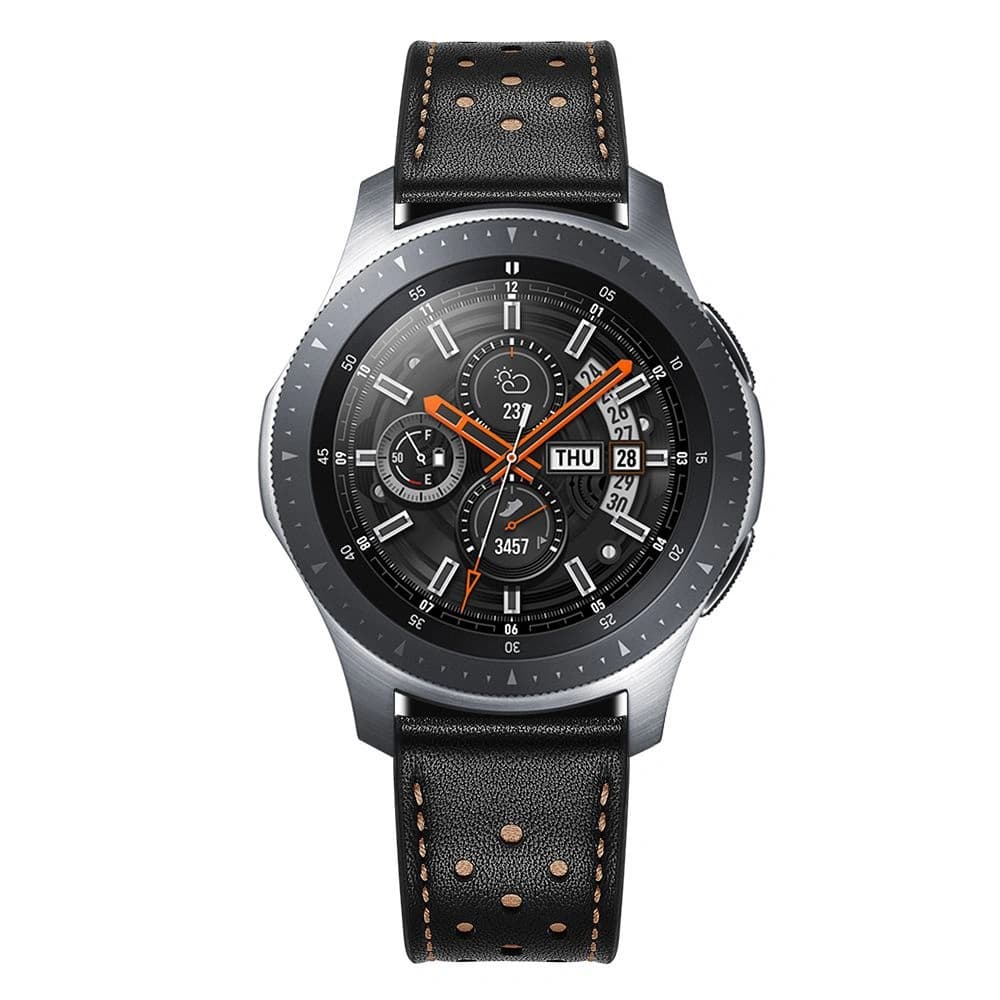Tech-Protect Leder Samsung Galaxy Watch 46mm Schwarz - 2