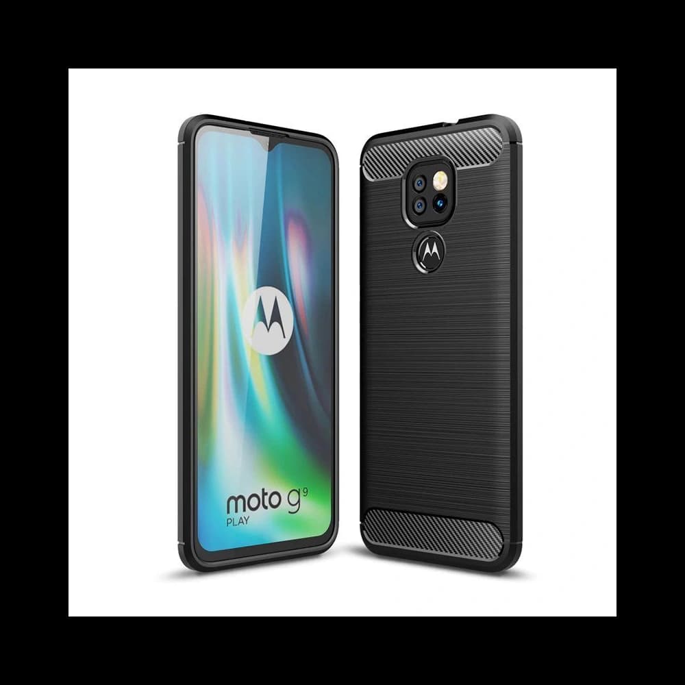 Case Tech-Protect TPUCarbon Motorola Moto G9 Play/E7 Plus Schwarz - 1