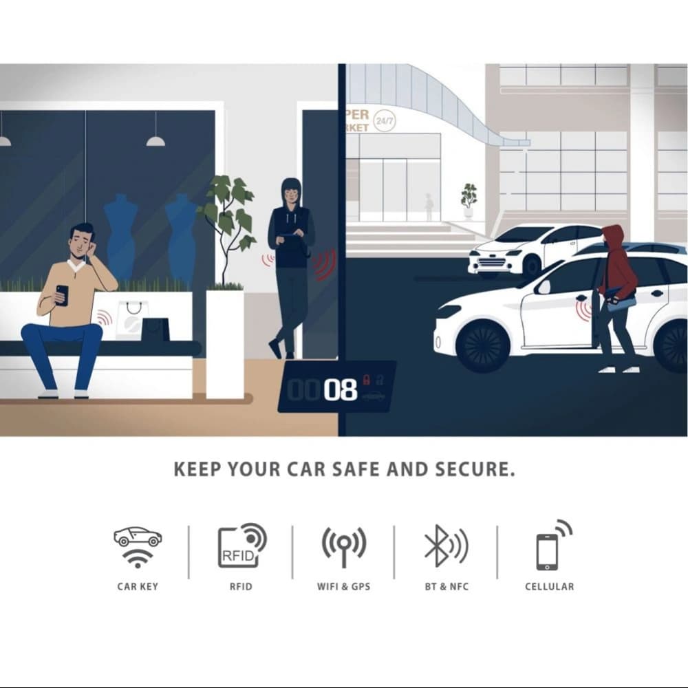 Faradayscher Käfig Tech-Protect V1 Schlüsseloses Rfid-Signalblocker-Gehäuse Kreuz Schwarz - 6