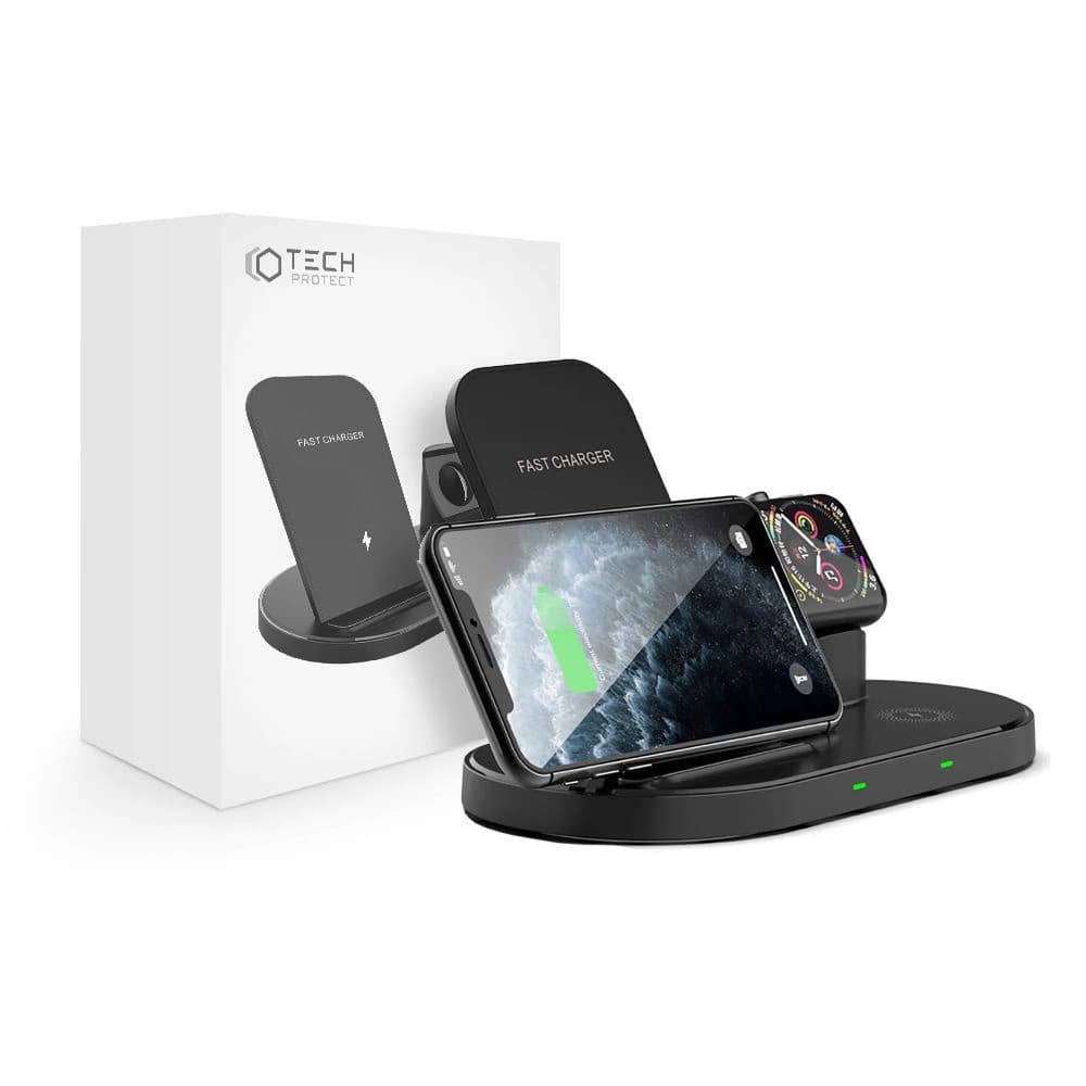 Tech-Protect W55 Wireless Charging Station Black - 7