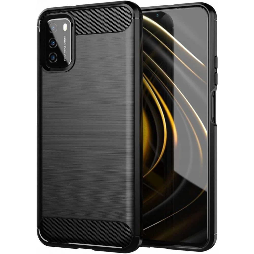 Case Tech-Protect TPUCarbon Redmi 9T Schwarz - 1