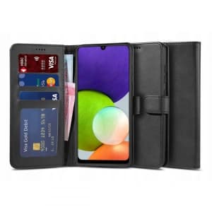 Case Tech-Protect Wallet 2 Samsung Galaxy A22 4G Schwarz