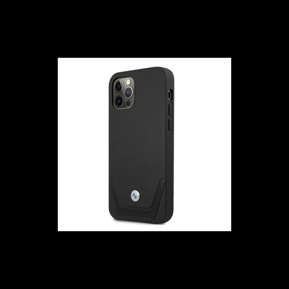 Case BMW BMHCP12MRSWPK Apple iPhone 12/12 Pro schwarz/black hardcase Leder Perforiert - 2