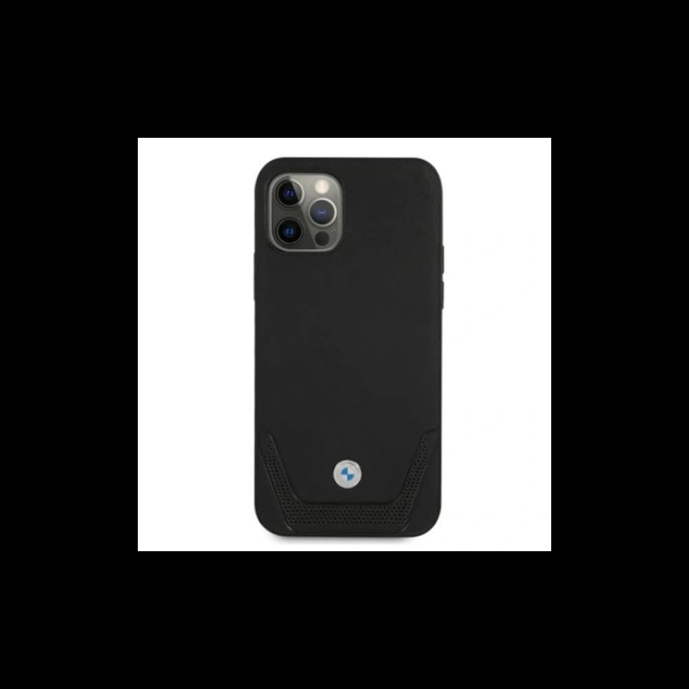 Case BMW BMHCP12MRSWPK Apple iPhone 12/12 Pro schwarz/black hardcase Leder Perforiert - 3