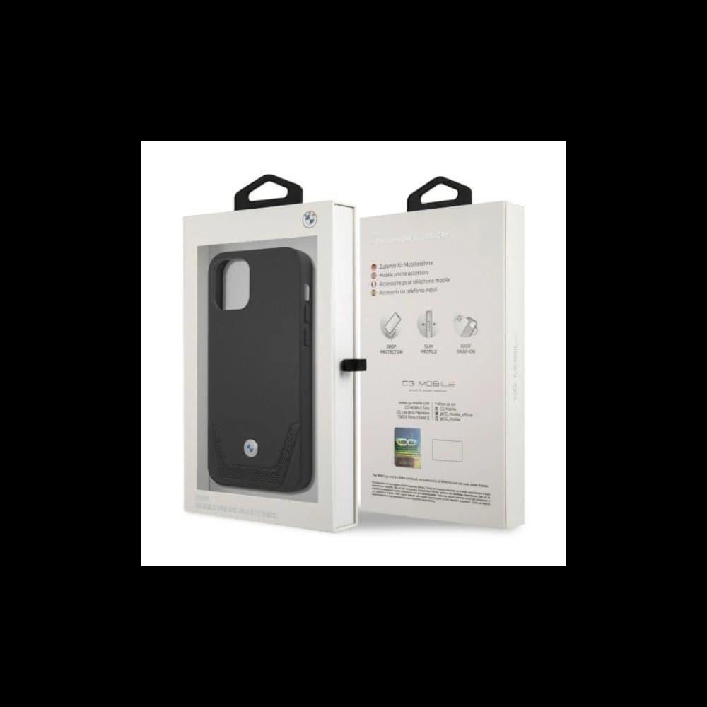 Case BMW BMHCP12MRSWPK Apple iPhone 12/12 Pro schwarz/black hardcase Leder Perforiert - 8