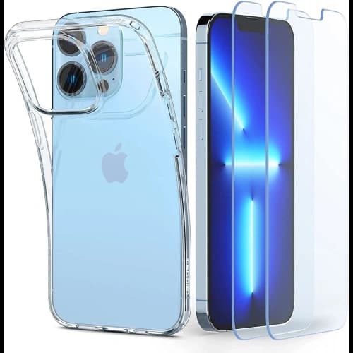Case Spigen Crystal Pack Apple iPhone 13 Pro Crystal Clear + Glas