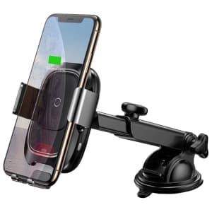 Baseus Intelligent Auto Lock Air Vent Wireless Charger Car Mount Dashboard