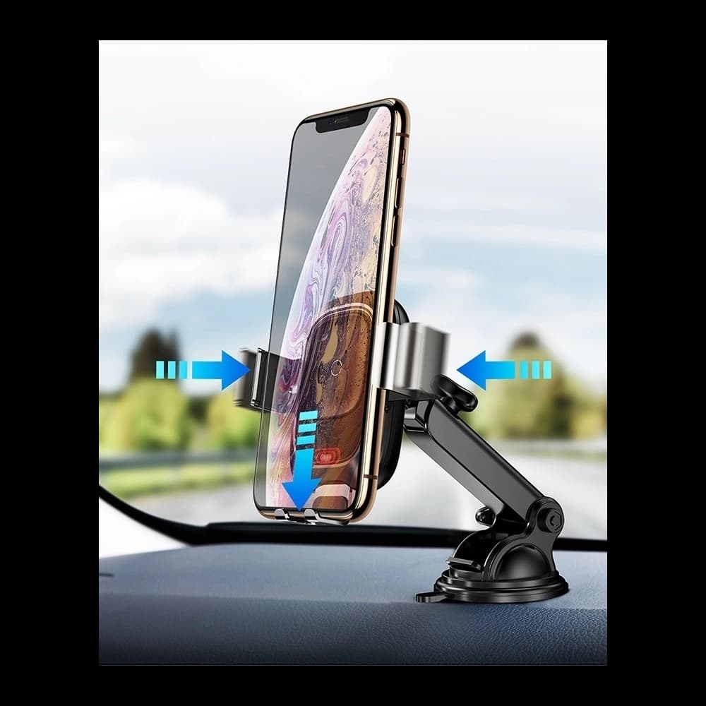 Baseus Intelligent Auto Lock Air Vent Wireless Charger Car Mount Dashboard - 5