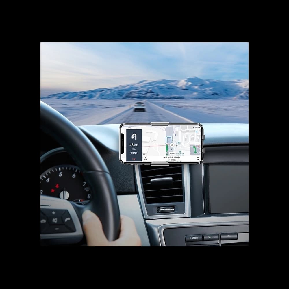 Baseus Intelligent Auto Lock Air Vent Wireless Charger Car Mount Dashboard - 8