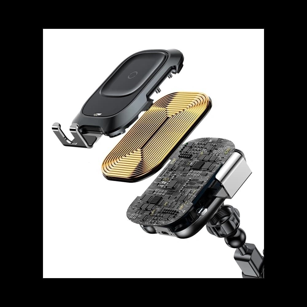 Baseus Intelligent Auto Lock Air Vent Wireless Charger Car Mount Dashboard - 9