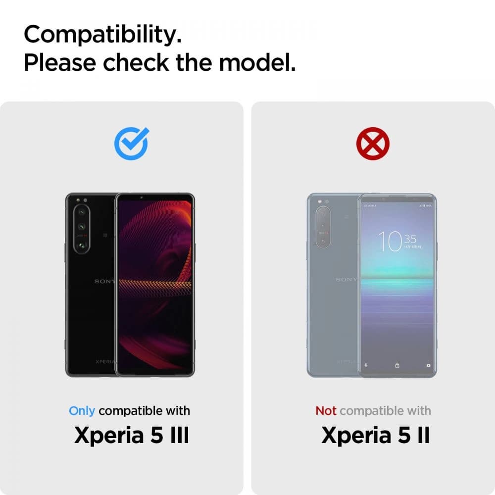 Gehärtetes Glas Spigen GLAS.tR Slim AlignMaster Sony Xperia 5 III Schwarz - 3