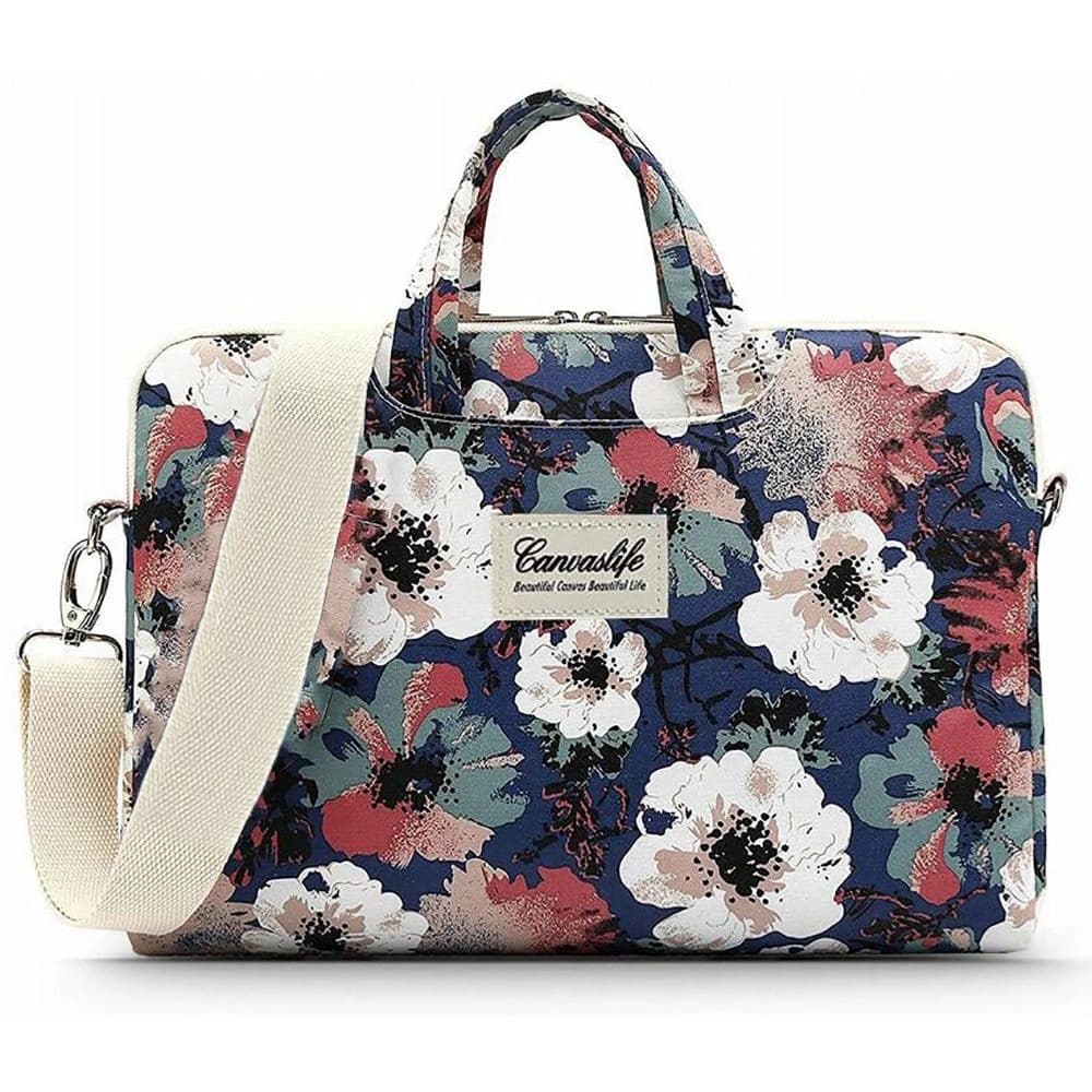 Canvaslife Briefcase Bag 15-16 inch Blue Camellia - 1