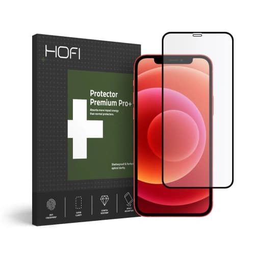 Gehärtetes Glas Hofi Full Pro+ Apple iPhone 12/12 Pro Schwarz