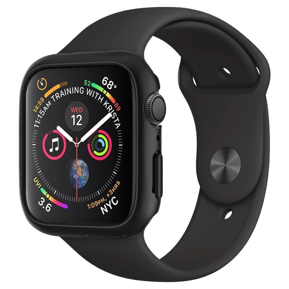 Case Spigen Thin Fit Apple Watch 4/5/6/7/8/9/SE 44/45mm Black - 1